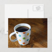 Zwarte koffie 4 briefkaart (Voorkant / Achterkant)
