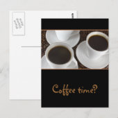 Zwarte koffie briefkaart (Voorkant / Achterkant)