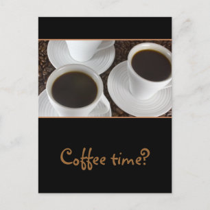 Zwarte koffie briefkaart