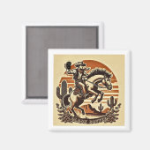 zwarte koffie cowboymagneet magneet (Voorkant / Achterkant)