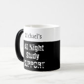 ZWARTE KOFFIE de hele nacht Studieondersteuning Magische Mok (Voorkant links)