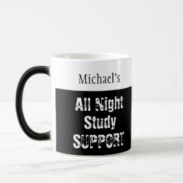 ZWARTE KOFFIE de hele nacht Studieondersteuning Magische Mok