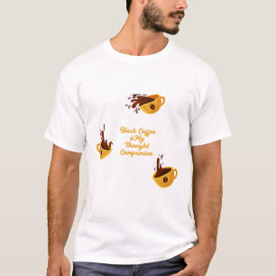 Zwarte Koffie Gedachte Metgezel Boeken Liefhebber T-shirt