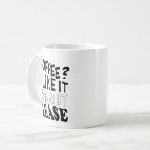 zwarte koffie koffiemok (Voorkant links)