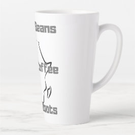 Zwarte koffie latte mok