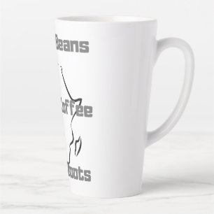 Zwarte koffie latte mok