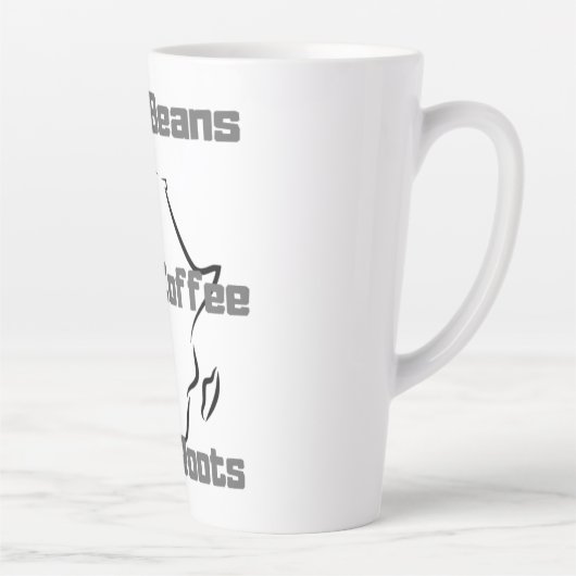 Zwarte koffie latte mok (Rechts)