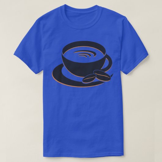 zwarte koffie-logo t-shirt (Design voorkant)