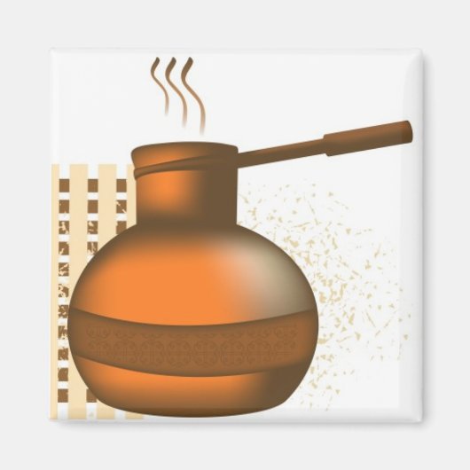 Zwarte koffie magneet (Voorkant)