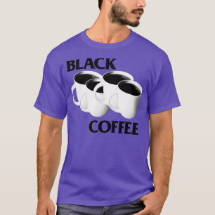 Zwarte koffie meme parodie ontwerp t-shirt