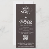 Zwarte koffie Sla de datum fotocabine QR-code op (Achterkant)