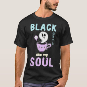 Zwarte koffie zoals mijn Soul Skeleton Drink koffi T-shirt