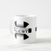 Zwarte koffiealarm - koffie-mok koffiemok (Voorkant links)