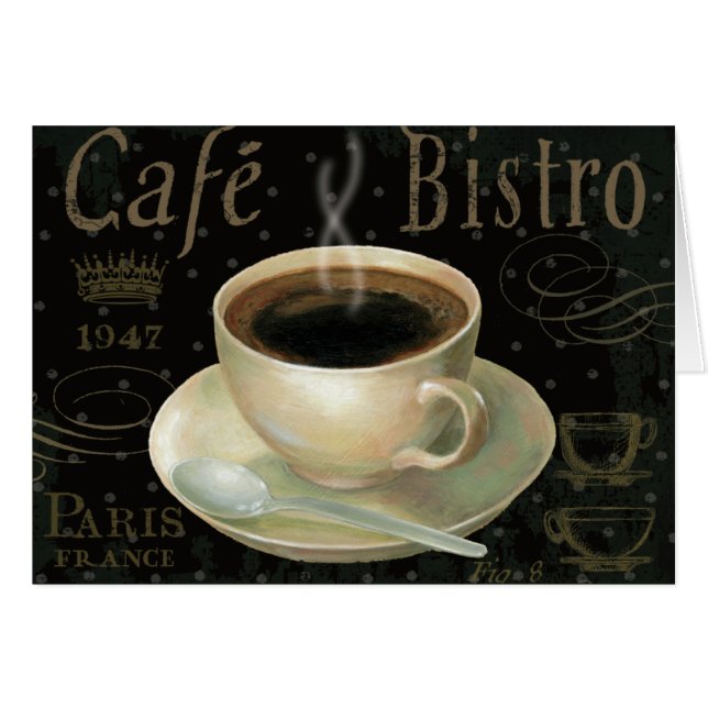 Zwarte Koffiebeker (Voorkant Horizontaal)