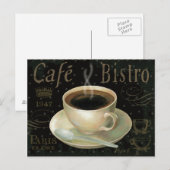 Zwarte Koffiebeker Briefkaart (Voorkant / Achterkant)