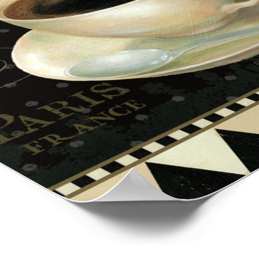 Zwarte Koffiebeker Poster (Hoek)