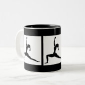 Zwarte koffiebeker tweekleurige koffiemok (Voorkant links)