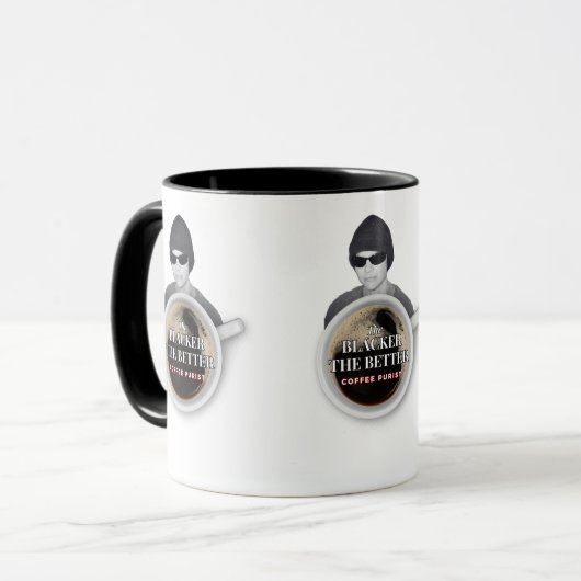 Zwarte koffietug Mok! Mok (Voorkant links)