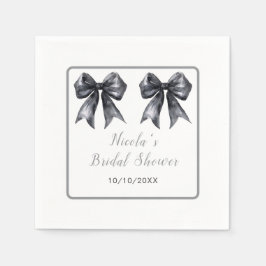 Zwarte Kokette Strik Bruidsdouche Servet