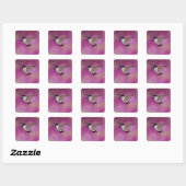 Zwarte kolibrie, Archilochus Vierkante Sticker (Vel)