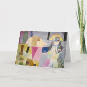 Zwarte kolommen in een landschap | Paul Klee Kaart (Voorkant)