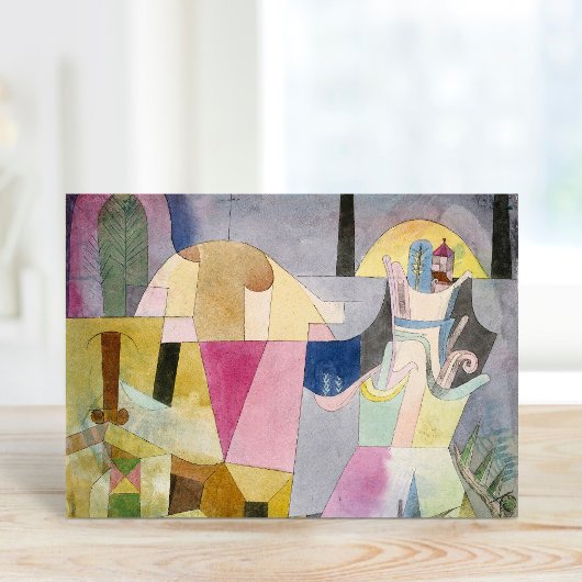 Zwarte kolommen in een landschap | Paul Klee Kaart