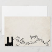 zwarte konijn briefpapier (Voorkant / Achterkant)