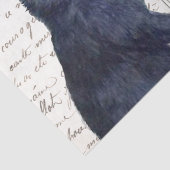 Zwarte konijn Daffodil Paaskaartenposter Tissuepapier (Detail)