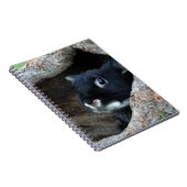 Zwarte konijn in Hollow van een boom Notitieboek (Rechterzijde)