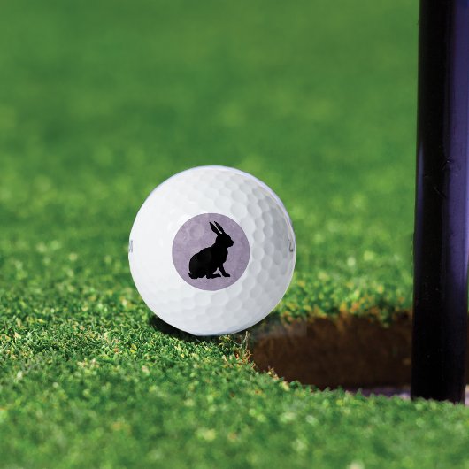 Zwarte Konijn Silhouet Paashaas Golfballen