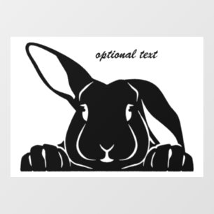 Zwarte Konijn Silhouet Raamsticker