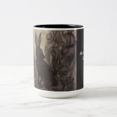 Zwarte konijn van Inle Tweekleurige Koffiemok (Center)