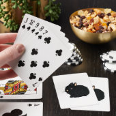 Zwarte konijnenkaarten pokerkaarten (Insitu)