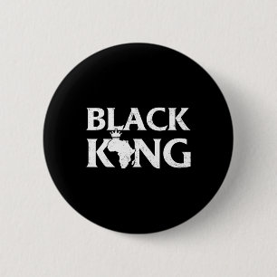 Zwarte Koning Afrikaanse Kaart Zwarte Trots Melani Ronde Button 5,7 Cm