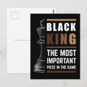 Zwarte Koning De Belangrijkste Stuk In Het Spel 1 Briefkaart (Voorkant / Achterkant)