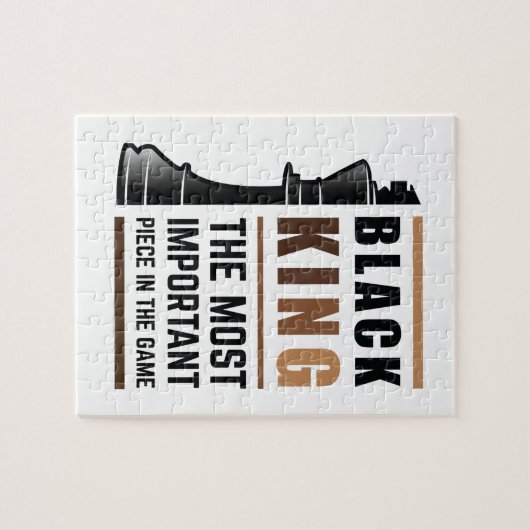 Zwarte Koning De Belangrijkste Stuk In Het Spel 2 Legpuzzel (Horizontaal)