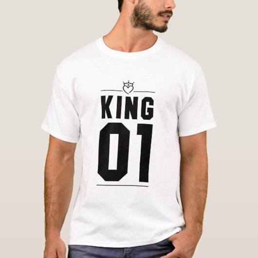 Zwarte Koning en Koningin 01 T-shirt (Voorkant)
