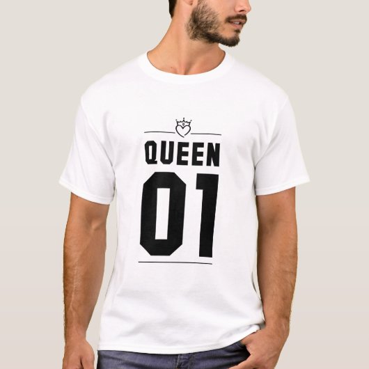 Zwarte Koning en Koningin 01 T-shirt (Voorkant)