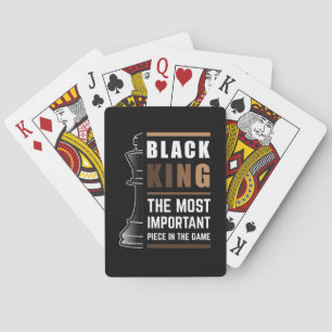 Zwarte Koning Het Belangrijkste Stuk In Het Spel 1 Pokerkaarten