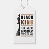 Zwarte koning het belangrijkste stuk in het spel 2 cadeaulabel (Voorkant)