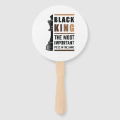 Zwarte koning het belangrijkste stuk in het spel 2 handwaaier (Achterkant)