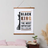 Zwarte koning het belangrijkste stuk in het spel 2 hangend wandkleed (Slaapkamer)