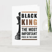 Zwarte Koning Het Belangrijkste Stuk In Het Spel 2 Kaart (Voorkant)