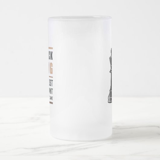 Zwarte koning het belangrijkste stuk in het spel 2 matglas bierpul (Center)