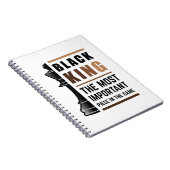 Zwarte koning het belangrijkste stuk in het spel 2 notitieboek (Rechterzijde)