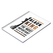 Zwarte koning het belangrijkste stuk in het spel 2 notitieboek (Linkerzijde)