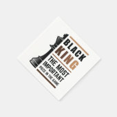 Zwarte koning het belangrijkste stuk in het spel 2 servet (Hoek)