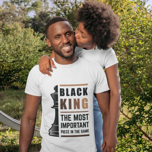 Zwarte koning het belangrijkste stuk in het spel 2 t-shirt