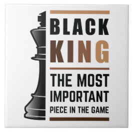 Zwarte koning het belangrijkste stuk in het spel 2 tegeltje