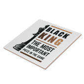 Zwarte koning het belangrijkste stuk in het spel 2 tegeltje (Zijkant)